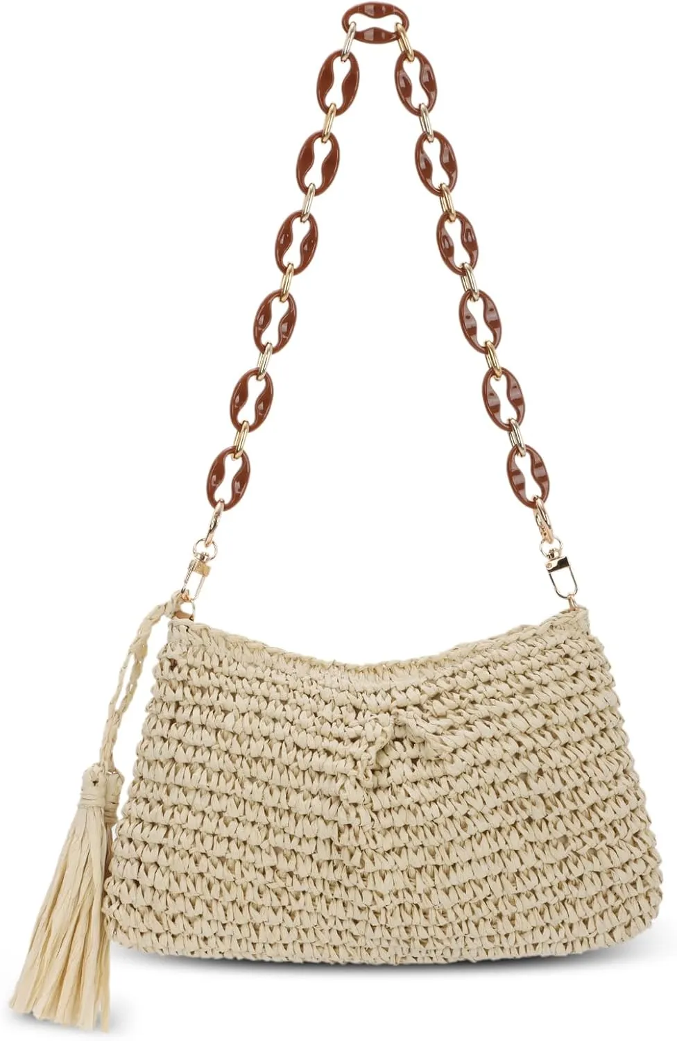 Emprier Straw Woven Shoulder Bags for Women Tote Handbags Summer Beach Purse