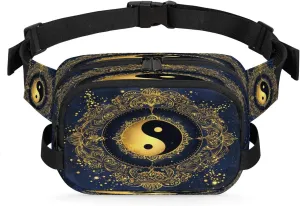Fanny Pack for Women Men Unisex, Tai Chi Yin Yang Waist Packs Casual Crossbody Belt Bags with Adjustable Strap for Sports Running Hiking