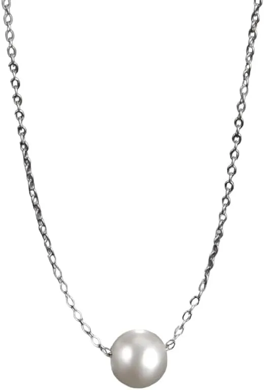 Fashion White Imitation Pearl Choker Necklaces Wedding Engagement Party Jewelry Stainless Steel Chain Necklace For Women VHM0319