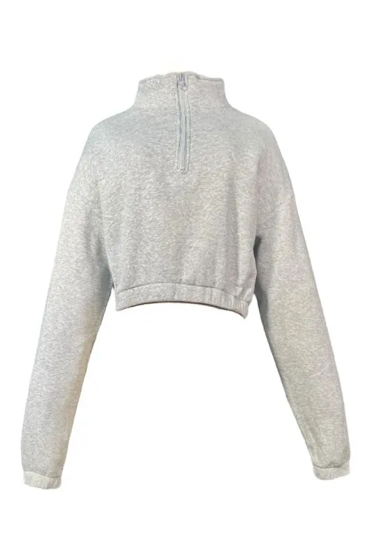Fleece High Neck Quarter Zip Up