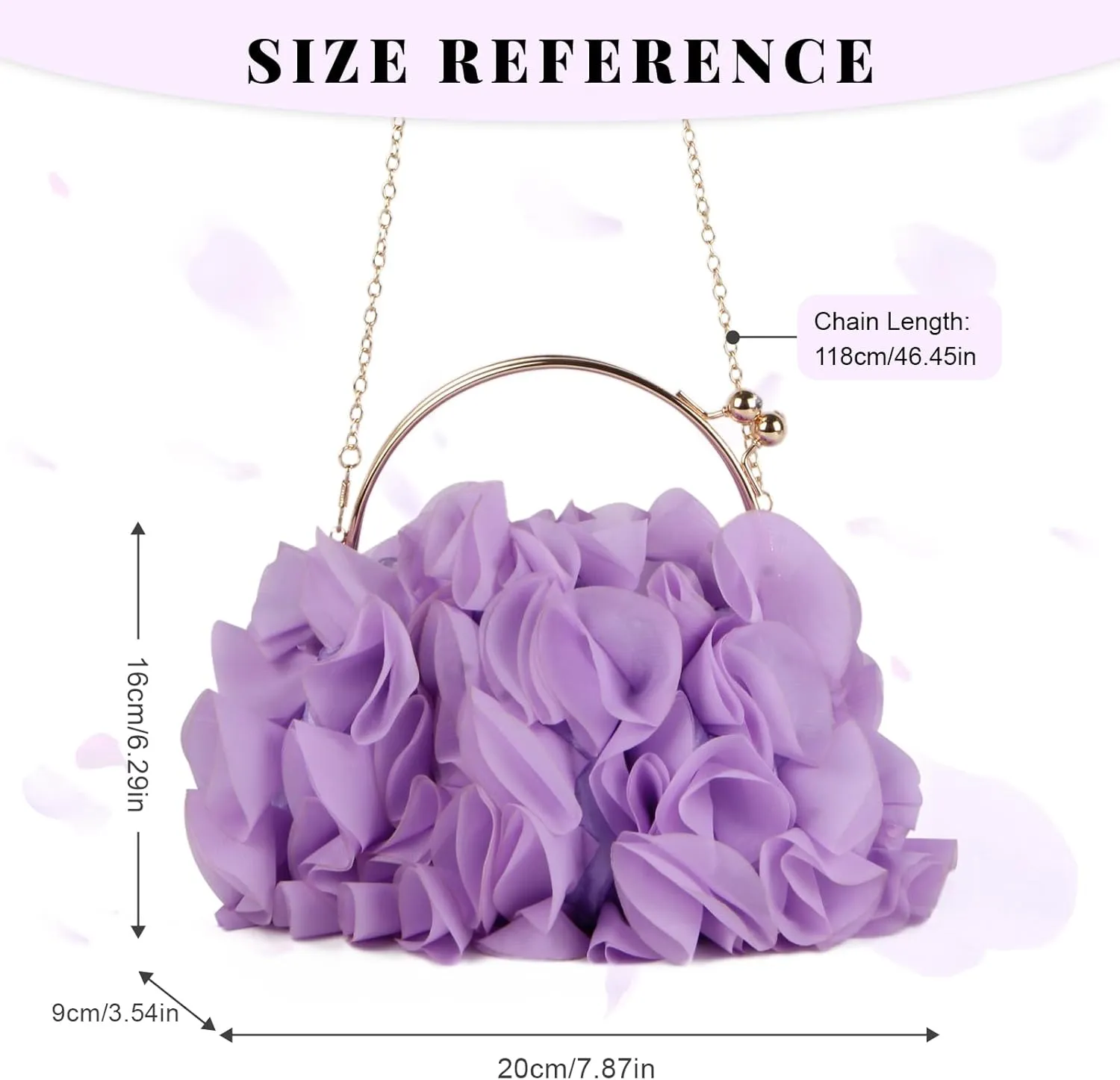 Floral Clutch Purses for Women Flower Evening Bag Wedding Purse Party Prom Handbags