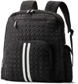 FLYTE Isabella Backpack | Gym & Travel Quilted Backpack | Black