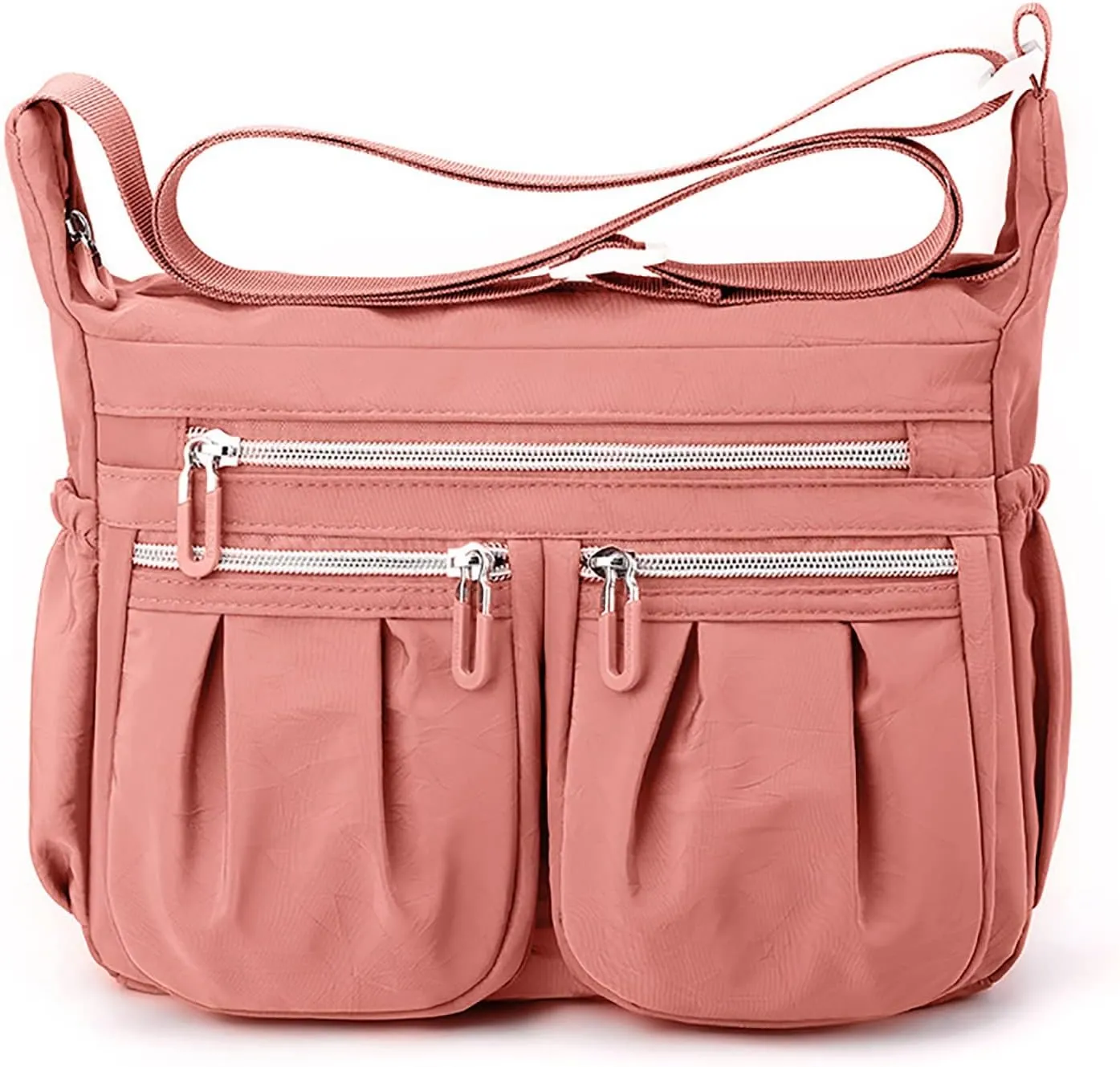 Foldie Crossbody Bags for Women Waterproof Nylon Crossbody Bags for Woman Trendy Clear Bag for Stadium Events(PK1)