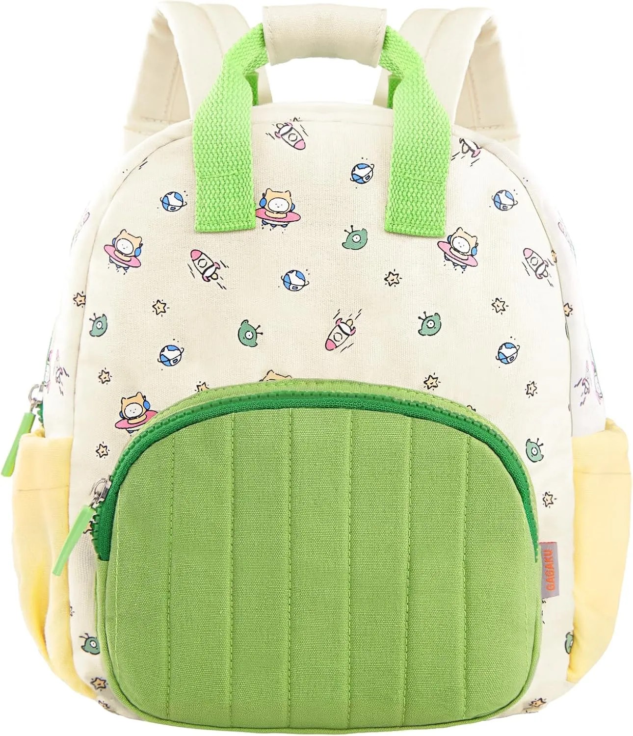 GAGAKU Toddler Backpack for Girls - Kids Mini Backpacks 2-6 years old Cartoon Breathable Comfortable Preschool Backpack for School Travel - Green Airship