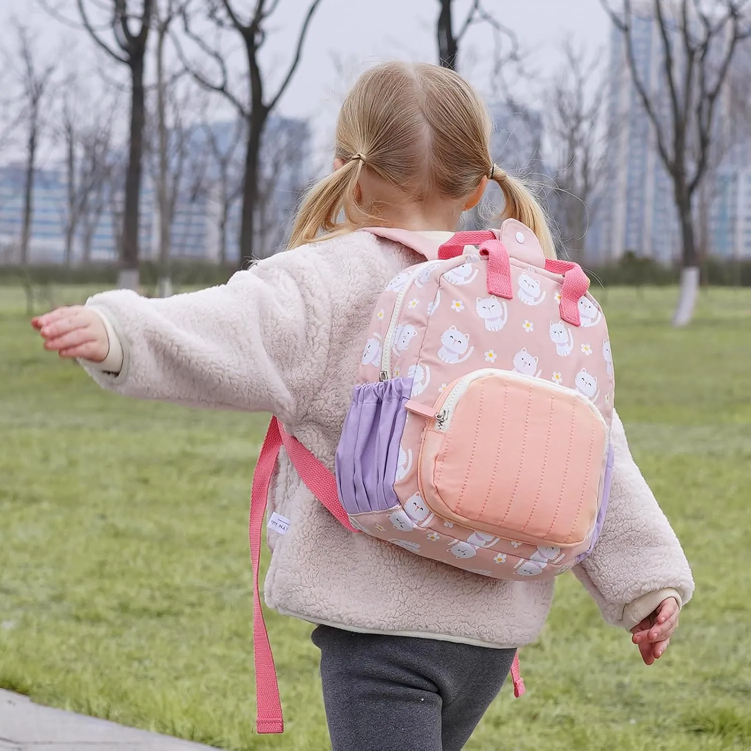 GAGAKU Toddler Backpack for Girls - Kids Mini Backpacks 2-6 years old Cartoon Breathable Comfortable Preschool Backpack for School Travel - Pink Cat