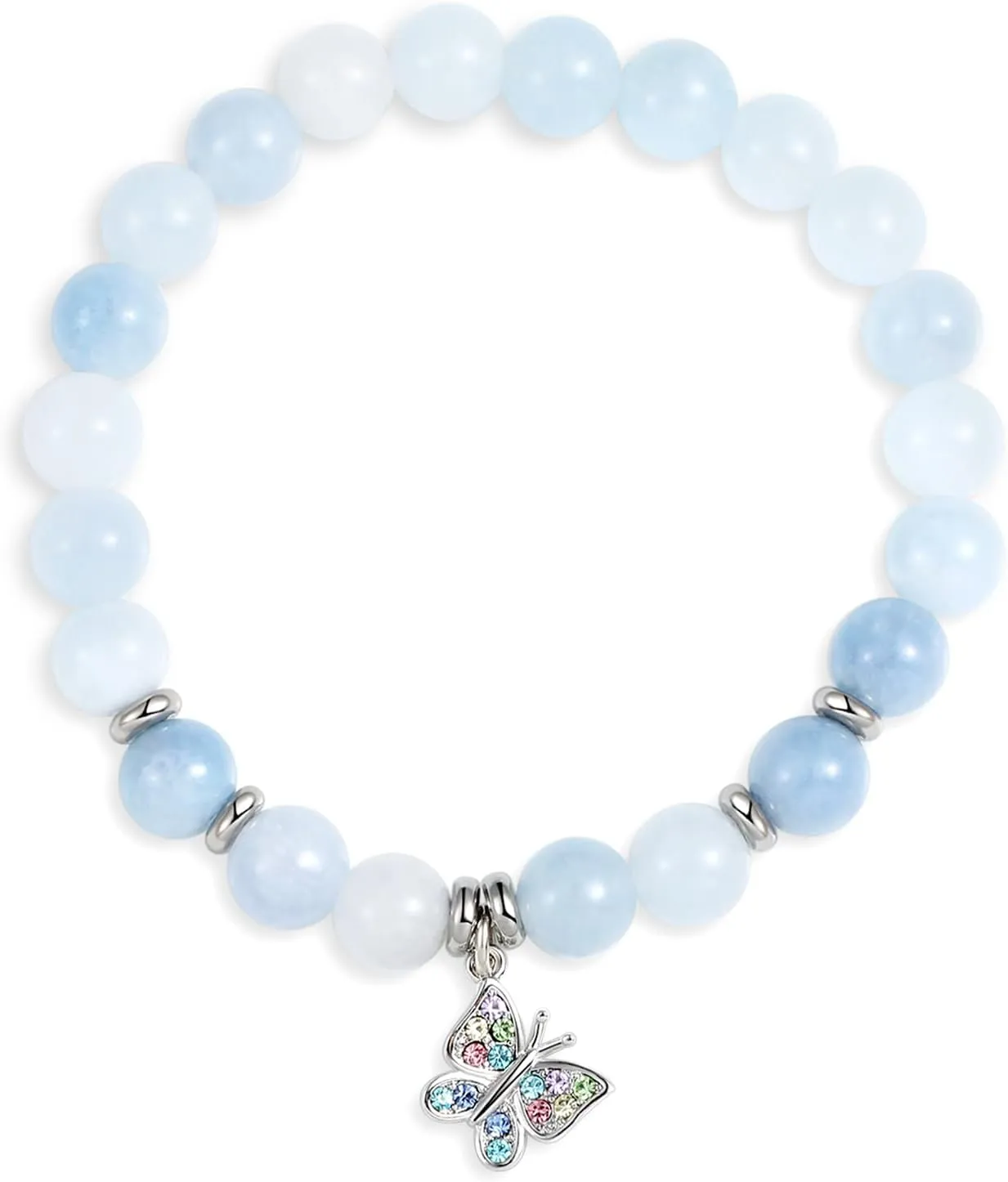 Gemstone Butterfly Handmade Bracelet, Teen Girl Gifts, Stuff for Teen Girls, Sweet 16 Gifts for Girls, Gift for Girl Women Family Friends Christmas
