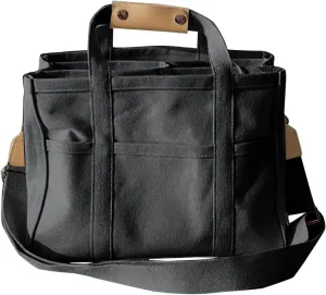 Genuine Leather Crossbody Bags for Women Top Handle Ladies Shoulder Bags Fashion Bag with Compartments(Black)