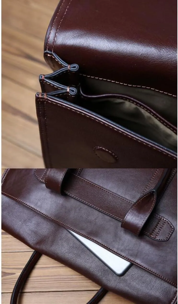 Genuine Leather Laptop Bags Briefcases Shoulder Bags Crossbody Bags Handbags Mens Messenger Bags Casual Daypacks