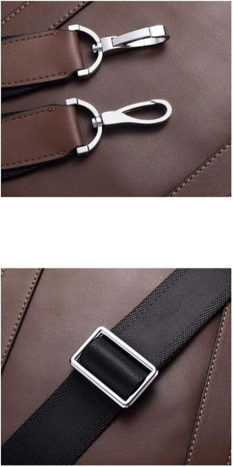 Genuine Leather Laptop Bags Business Briefcases Mens Messenger Shoulder Bags Crossbody Bags Handbags