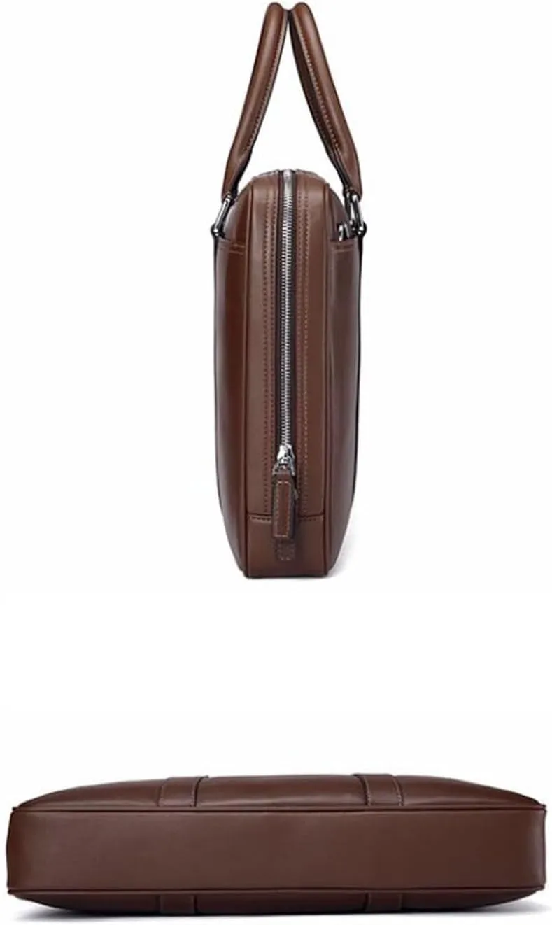 Genuine Leather Laptop Bags Business Briefcases Mens Messenger Shoulder Bags Crossbody Bags Handbags