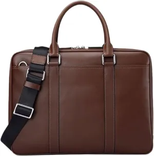 Genuine Leather Laptop Bags Business Briefcases Mens Messenger Shoulder Bags Crossbody Bags Handbags