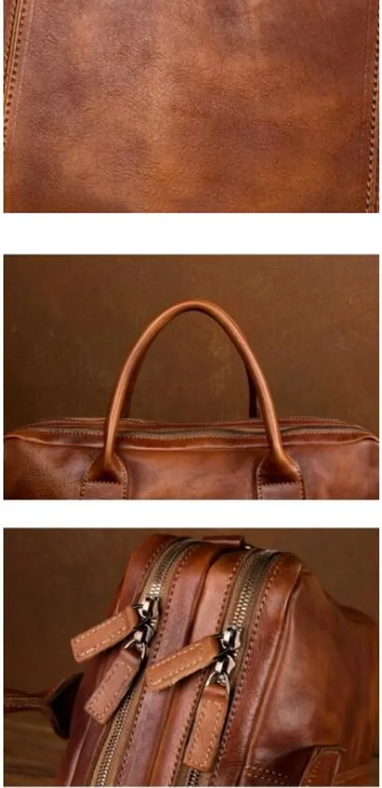 Genuine Leather Laptop Bags Mens Handbags Business Briefcases Crossbody Bags Travel Bags Messenger Shoulder Bags