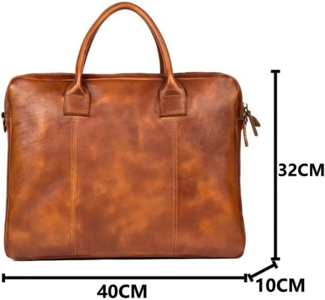 Genuine Leather Laptop Bags Mens Handbags Business Briefcases Crossbody Bags Travel Bags Messenger Shoulder Bags