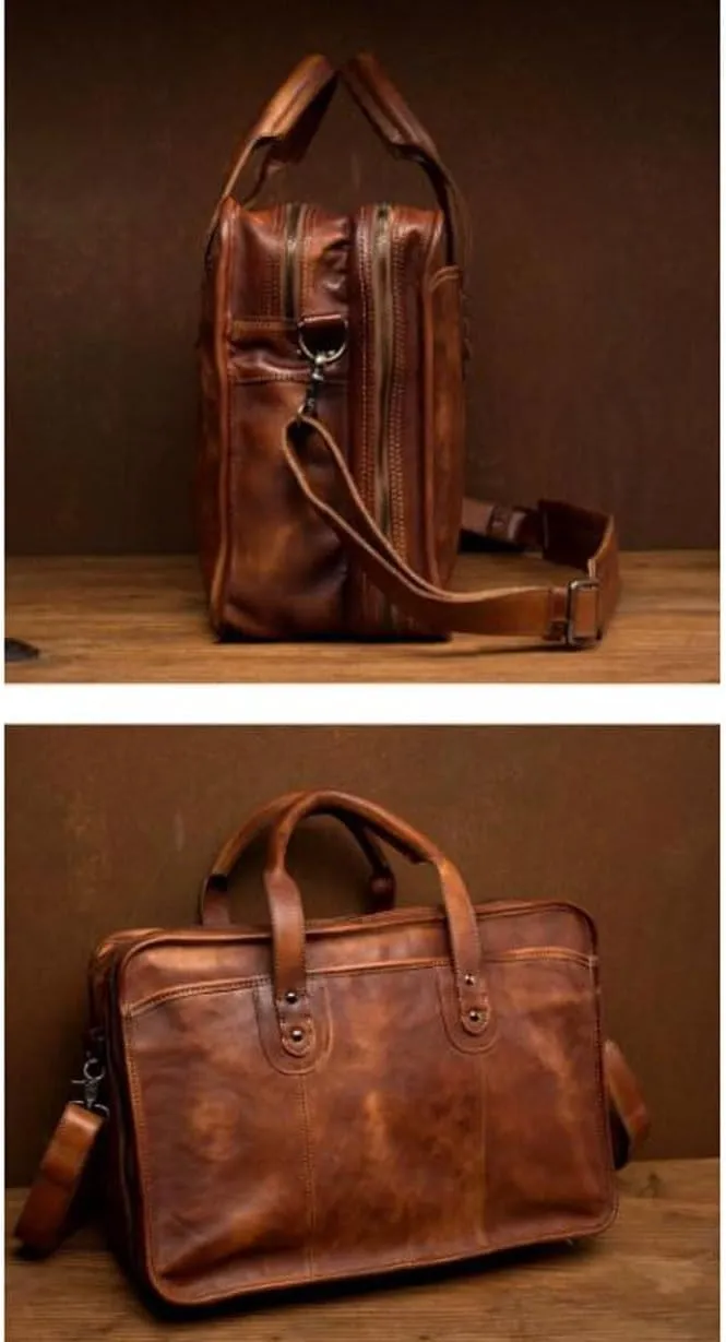 Genuine Leather Messenger Shoulder Bags Handbags Mens Briefcases Computers Bags Laptop Bags Travel Luggage Bags