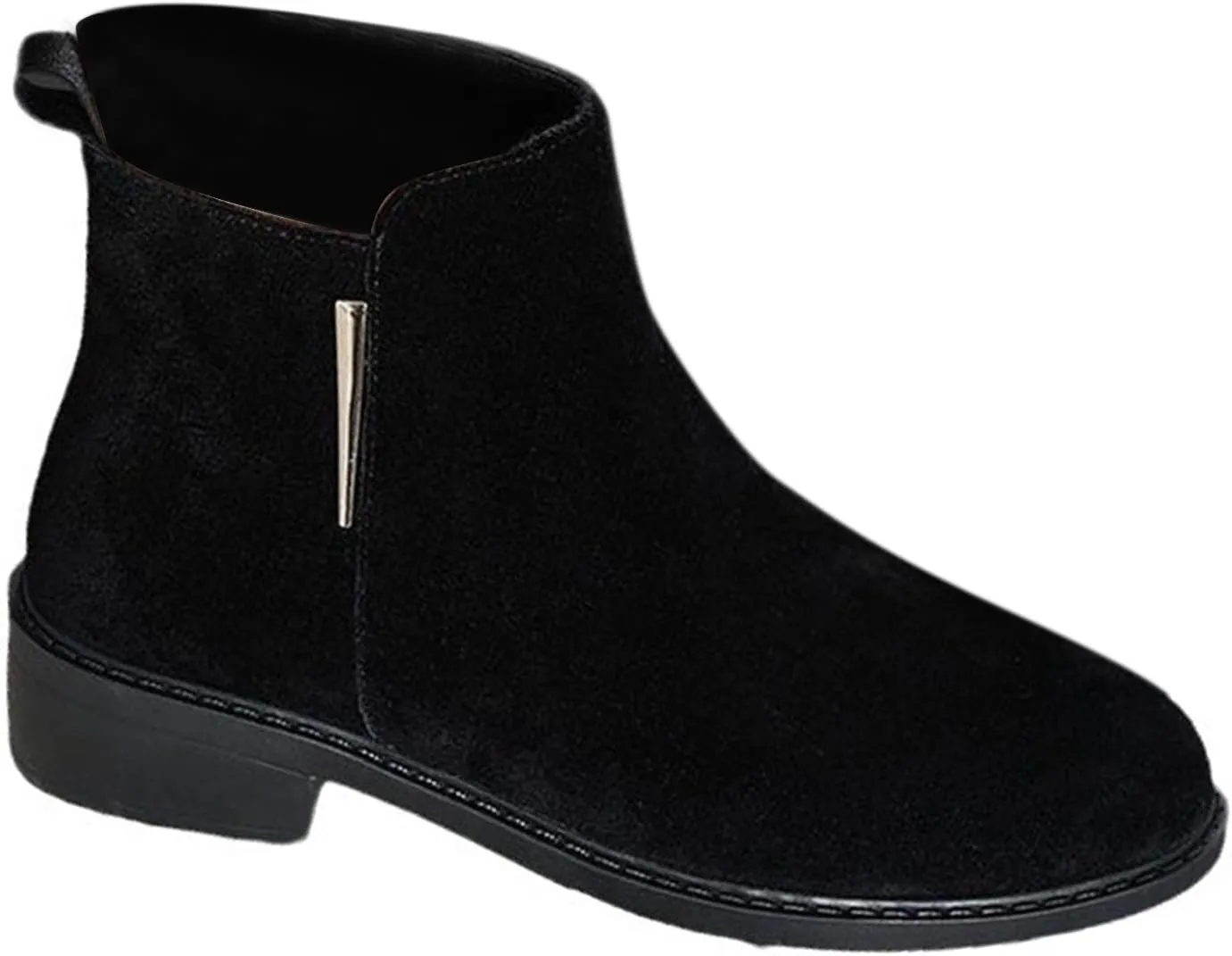 Girl Boots Kids Ankle Boots Warm Side Zipper Boots Low Heel Short Booties Winter Snow Boots Anti-Slip Outdoor Shoes