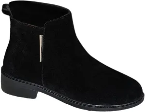 Girl Boots Kids Ankle Boots Warm Side Zipper Boots Low Heel Short Booties Winter Snow Boots Anti-Slip Outdoor Shoes
