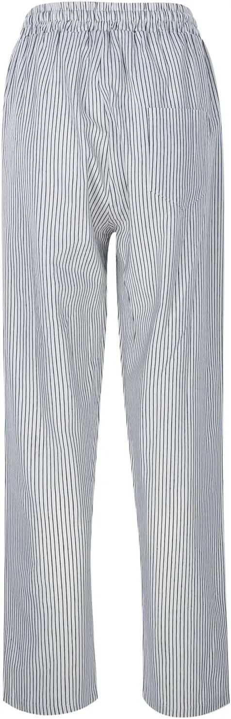 GOKKILRW Women's Linen Beach Pants Trendy Buttons Straight Leg Capris Pants Elastic Waist Boho Trousers Hippie Summer Outfits