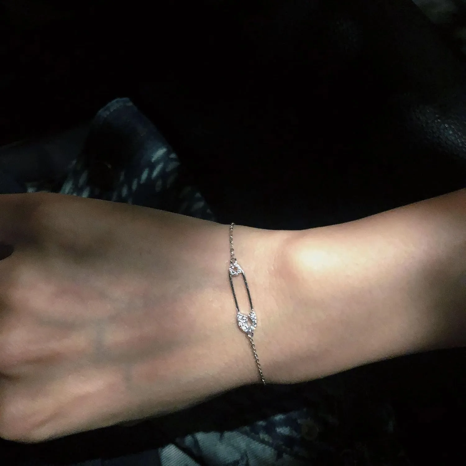Gold Safety Pin Bracelet - Mental Health Link Bracelet for Women