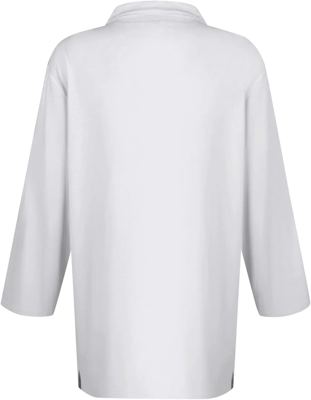Golf Polo Shirts for Women 3/4 Sleeve Slim Fitted Workout Top Business Casual Tops Lightweight V Neck Cotton Shirts