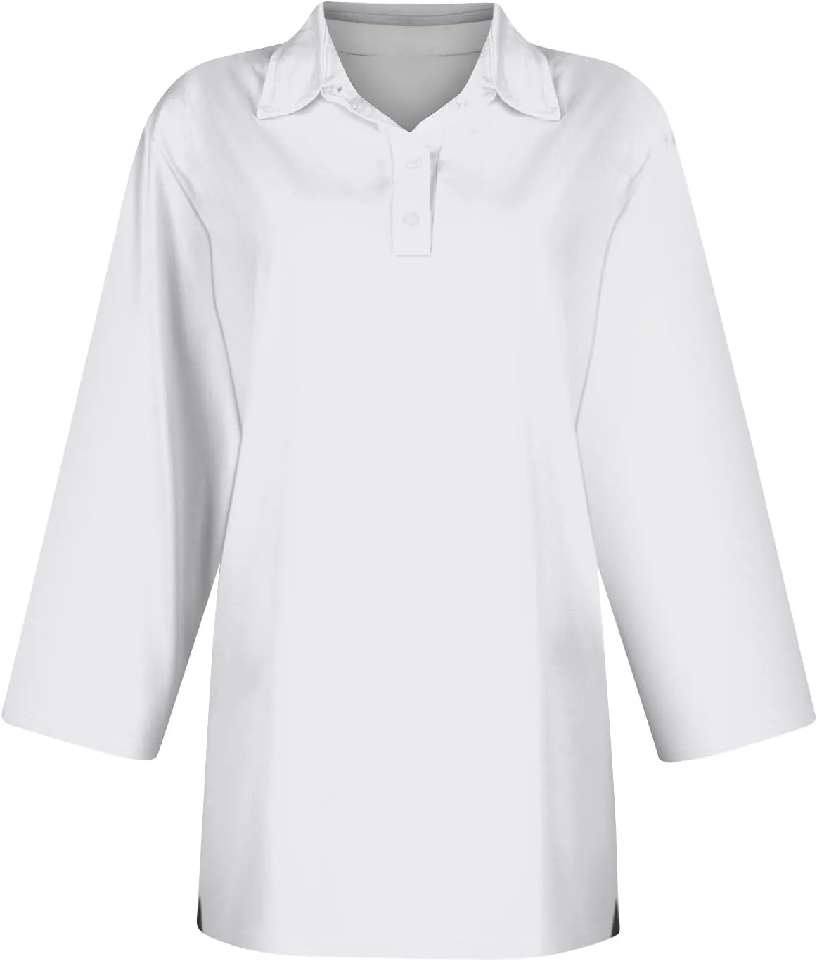 Golf Polo Shirts for Women 3/4 Sleeve Slim Fitted Workout Top Business Casual Tops Lightweight V Neck Cotton Shirts