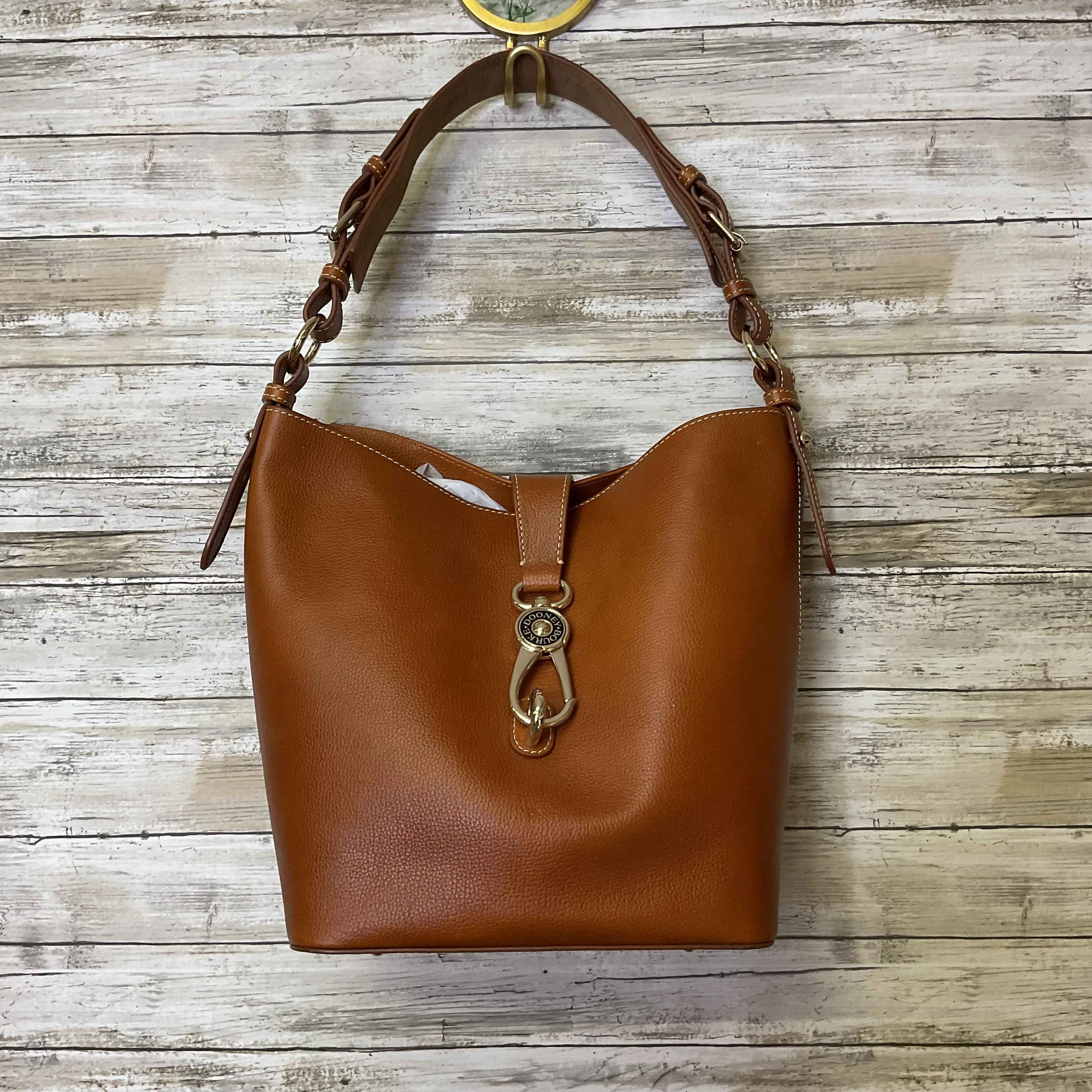 Handbag Designer By Dooney And Bourke In Brown, Size:Medium