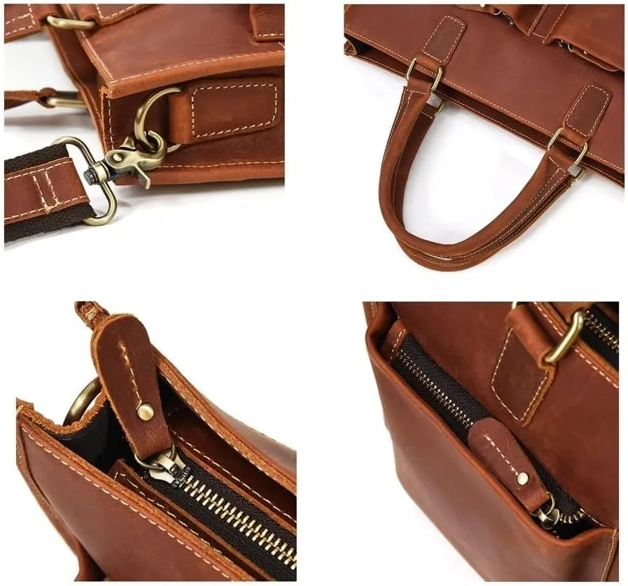 Handbags Laptop Bags Men's Genuine Leather Shoulder Bags Messenger Bags Briefcases Luggage Bags Casual Daypacks