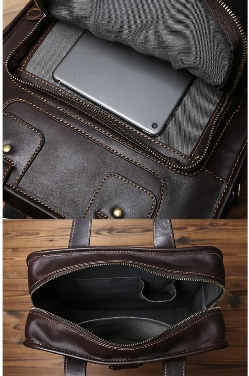 Handbags Men's Genuine Leather Briefcases Messenger Shoulder Bags Totes Laptop Bags Luggage Bags Carrying Cases