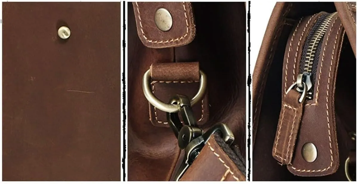 Handbags Messenger Bags Briefcases Casual Daypacks Men's Genuine Leather Shoulder Bags Laptop Bags Carrying Cases