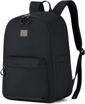 Hanke 18 Inch Expandable Travel Backpack for Women, Personal Item Backpack Work Backpack Woman Men Casual Daypack Backpacks Carry On Bag Backpacks for Airline Approved(Black)