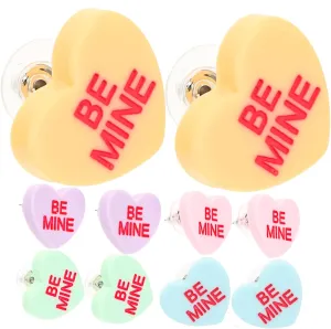 Heart Ear Studs for Women Pairs Small Earrings Minimalist Jewelry for Summer Birthday Wedding