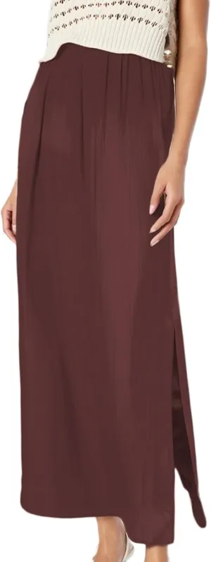 High Waisted Linen Skirts for Women Side Split Trendy Summer Casual Long Skirt Boho A Line Maxi Skorts 2025
