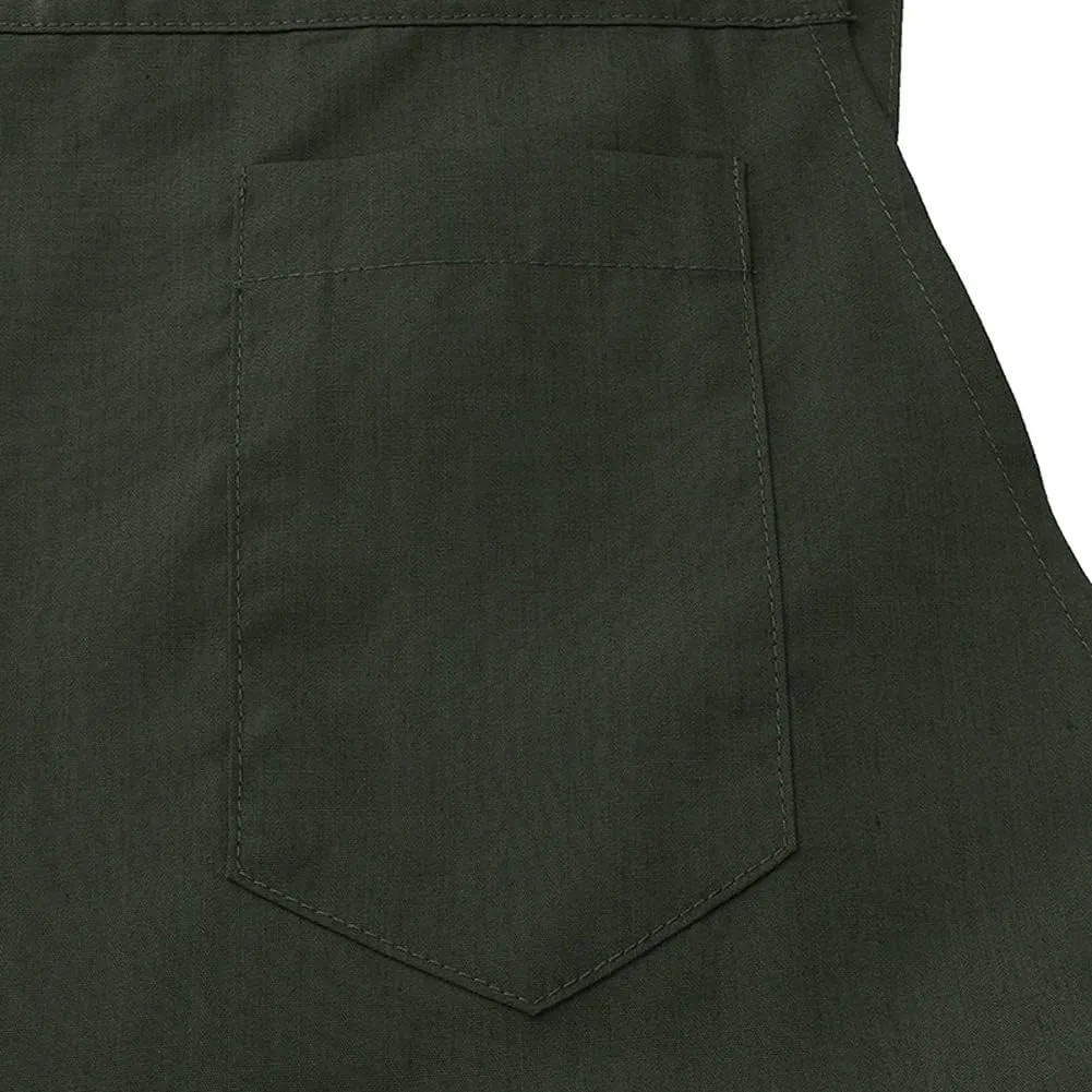 Hotmiss Women's Adjustable Strap A-Line Pinafore Bib Maxi Long Overall Dress