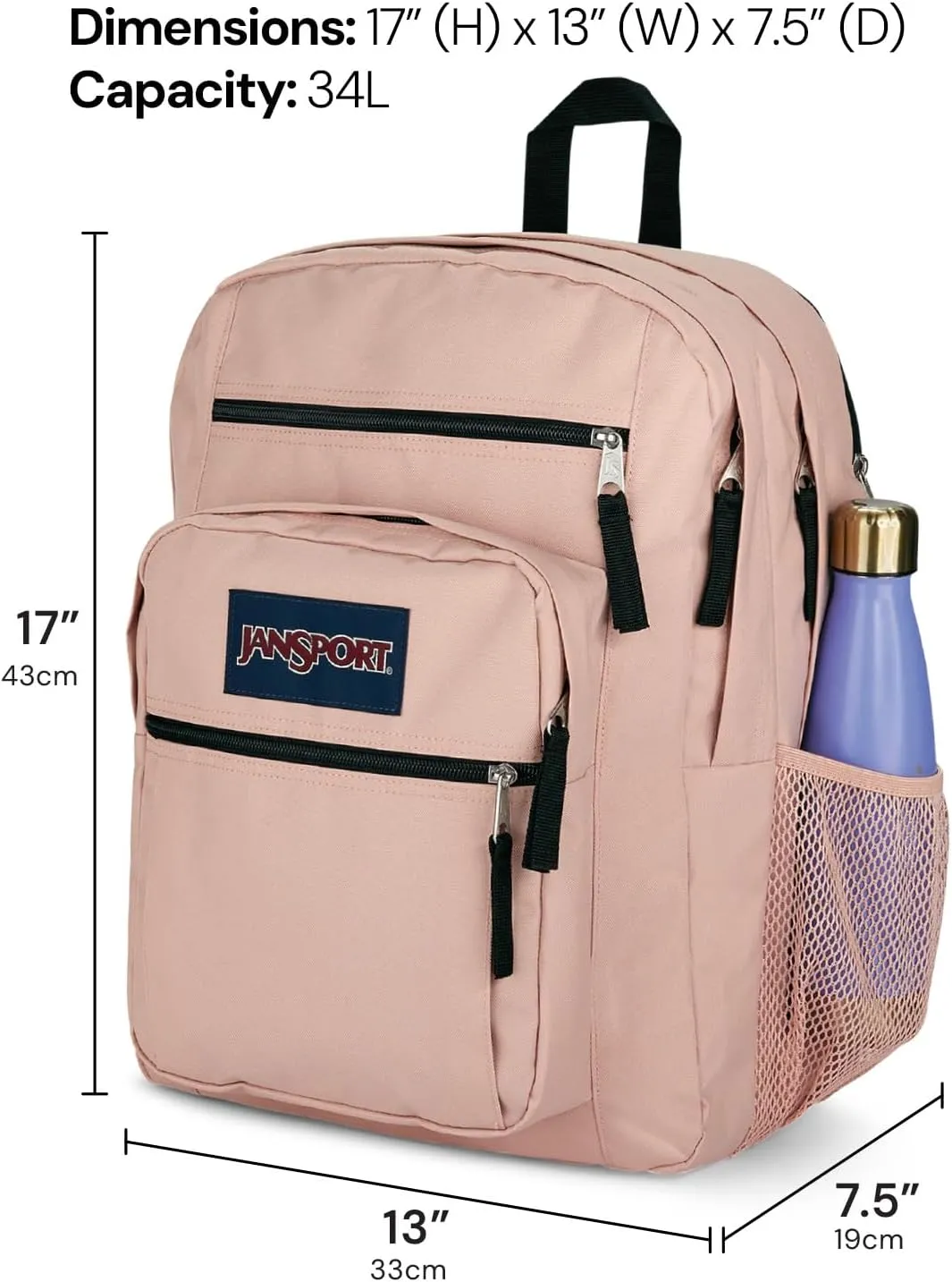 JanSport Laptop Backpack - Computer Bag with 2 Compartments, Ergonomic Shoulder Straps, 15 Laptop Sleeve, Haul Handle - Red/Multi Hippie Days