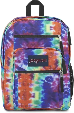 JanSport Laptop Backpack - Computer Bag with 2 Compartments, Ergonomic Shoulder Straps, 15 Laptop Sleeve, Haul Handle - Red/Multi Hippie Days