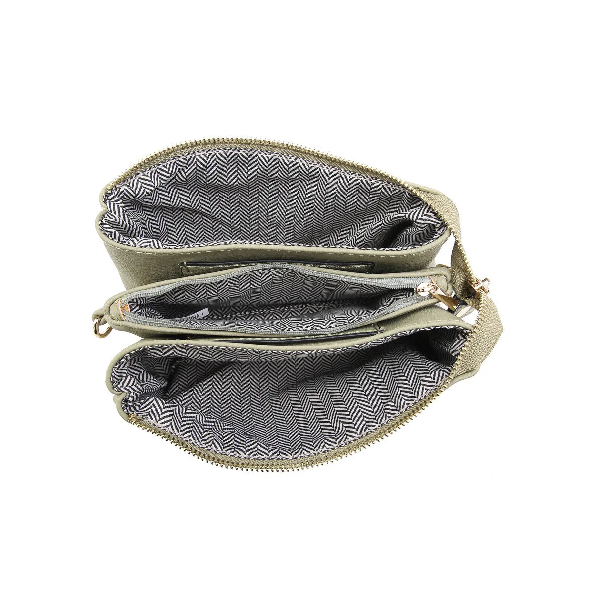 Jen & Co. Riley Bronze Python 3 Compartment Crossbody Or Wristlet