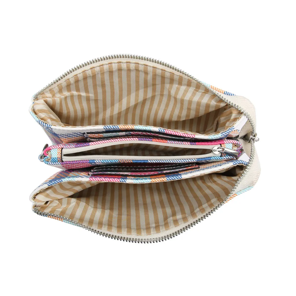 Jen & Co. Tie Dye Riley Monogramable  3 Compartment Crossbody Or Wristlet