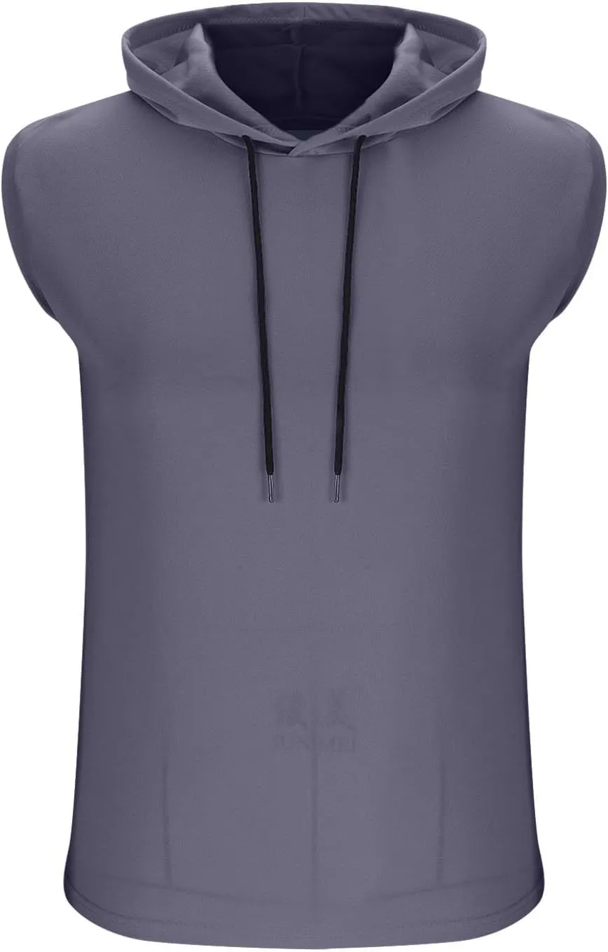 JOAU Women's Workout Hooded Tank Tops Casual Loose Fit Running Gym Sleeveless Hoodie Tee Shirts 2025 Summer Fashion