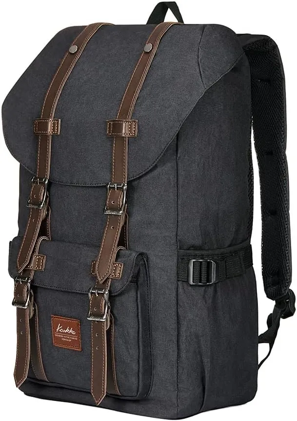 KAUKKO Travel Laptop Backpack, Outdoor Rucksack, Casual backpack Fits 15.6"(Oxford Black)