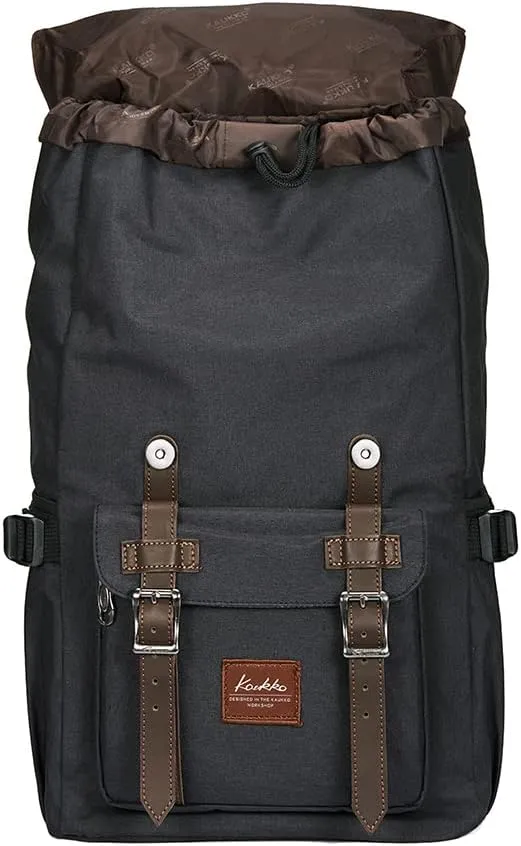KAUKKO Travel Laptop Backpack, Outdoor Rucksack, Casual backpack Fits 15.6"(Oxford Black)