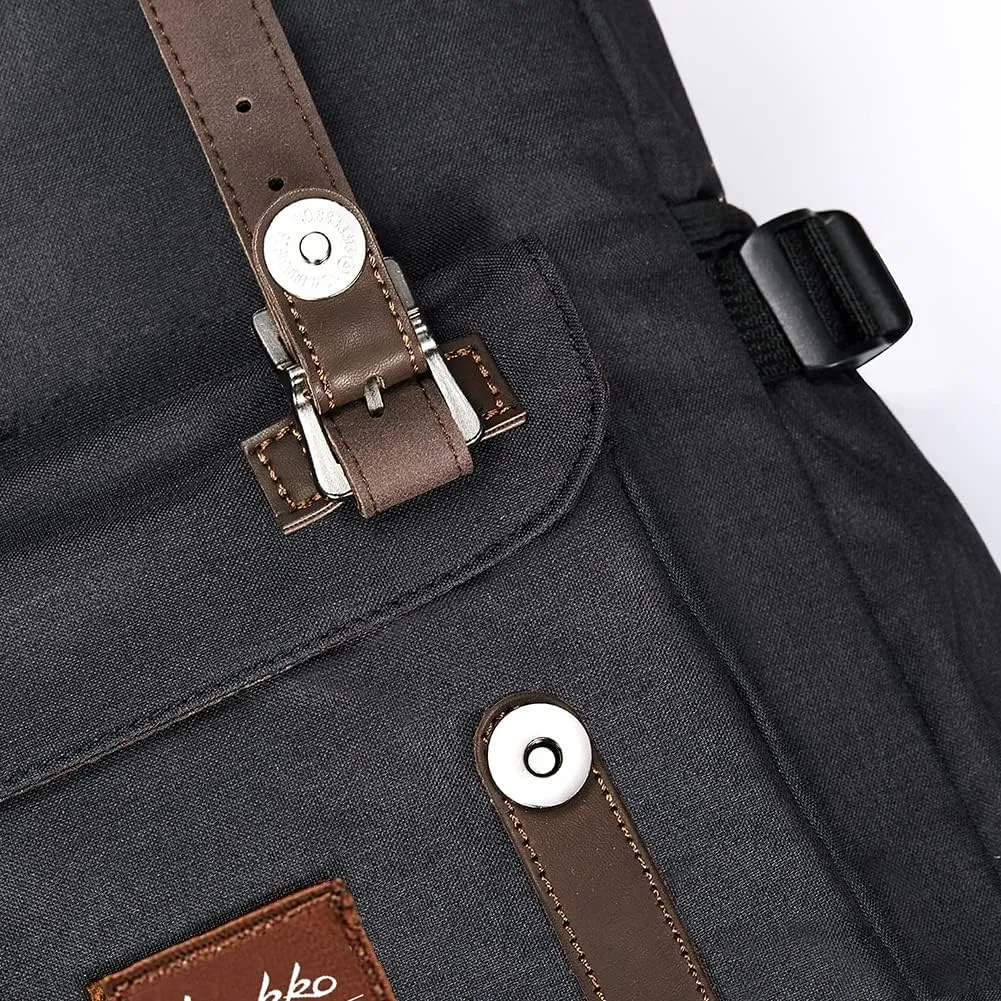 KAUKKO Travel Laptop Backpack, Outdoor Rucksack, Casual backpack Fits 15.6"(Oxford Black)