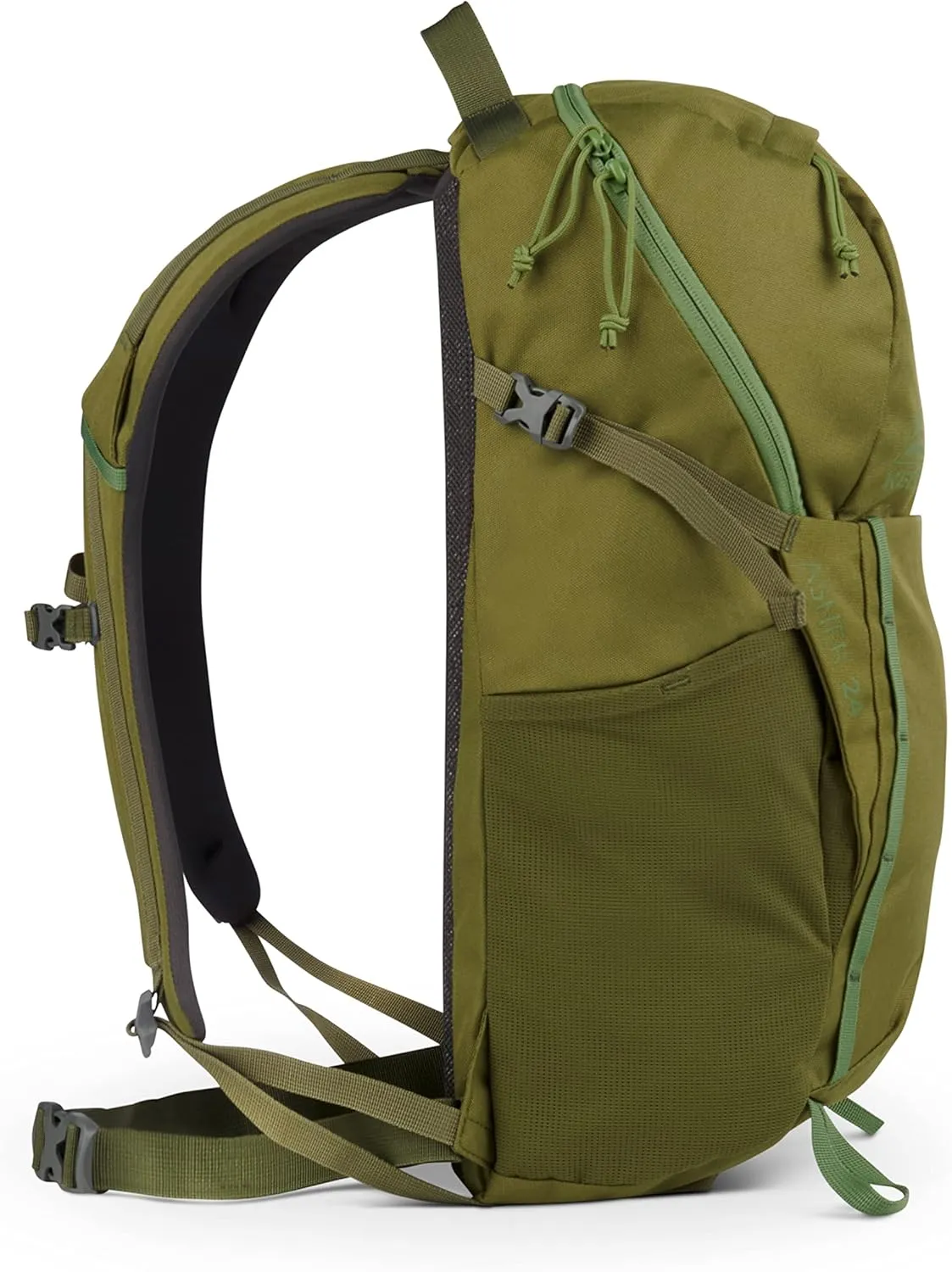 Kelty Asher Day Hiking Pack, 18-85 Liter Capacity, Mens and Womens Hiking, Backpacking, Travel Pack, Hydration Compatible, Internal Frame 2023 Model (24L Moss)
