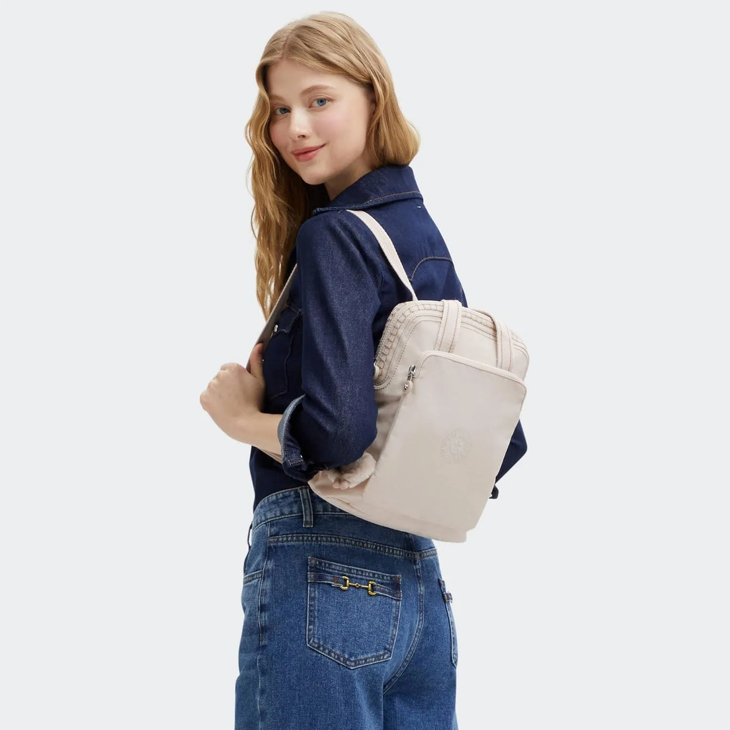Kipling Womens Kazuki S Convertible Backpack, Lightweight, Minimal, Nylon Laptop Backpack