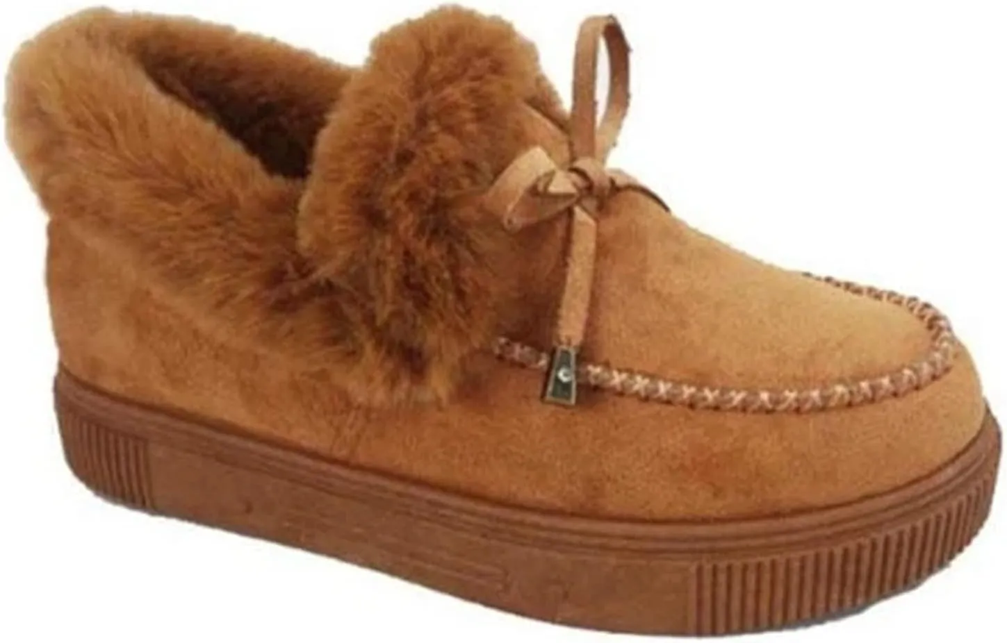 Ladmiple Winter Boots For Women Wide Width Snow Boots Comfortable Slip on Fur Lined Cold Weather Warm Ankle Booties