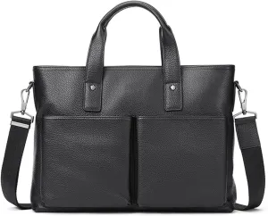 Laptop Bags Briefcases Men's Genuine Leather Large Shoulder Bags Casual Daypacks Messenger Bags Handbags