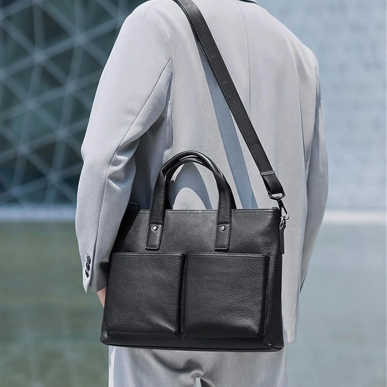 Laptop Bags Briefcases Men's Genuine Leather Large Shoulder Bags Casual Daypacks Messenger Bags Handbags