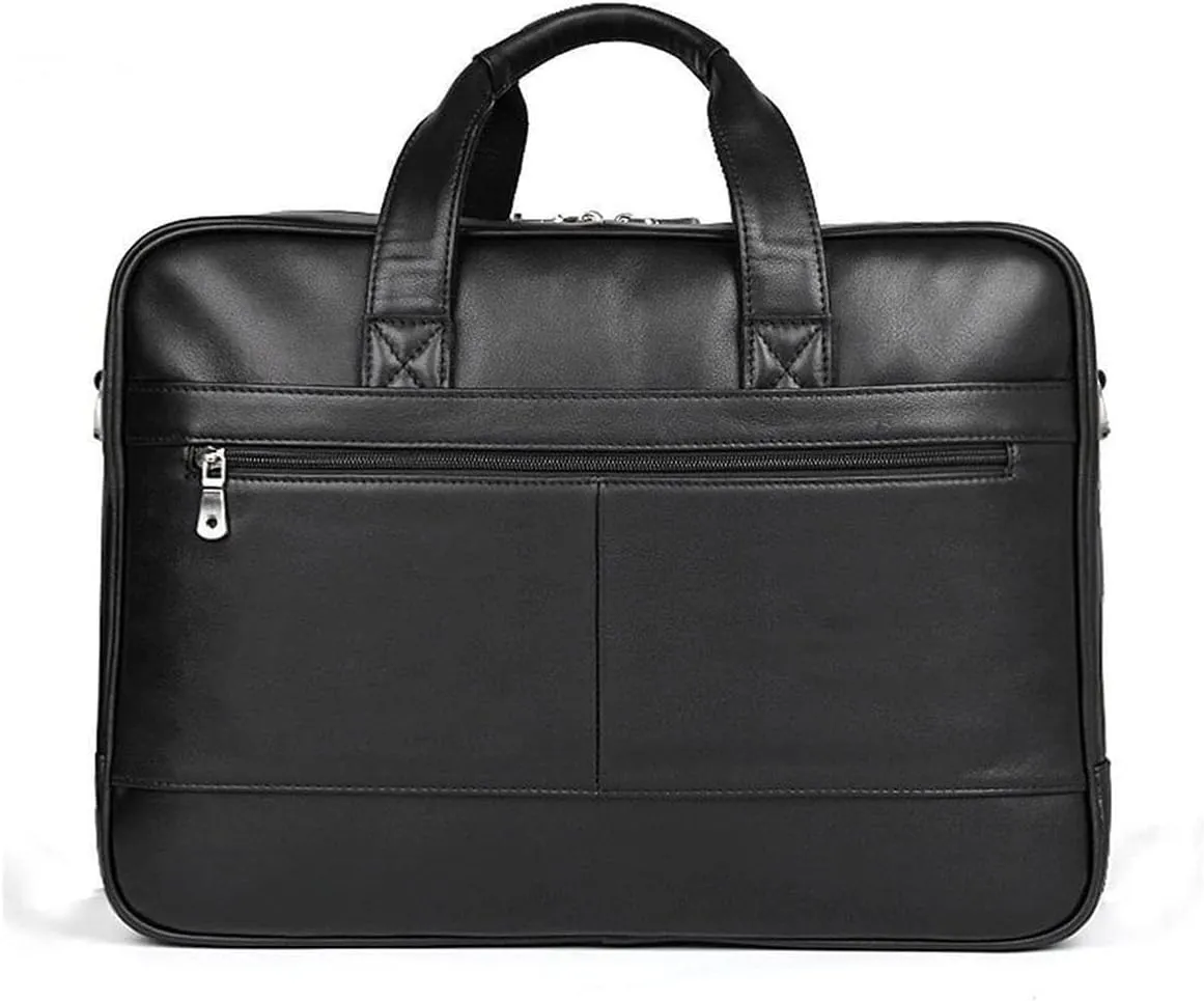 Laptop Bags, Business Work Laptop Handbag Shoulder Bags, Mens Briefcases, Genuine Leather Messenger Bags