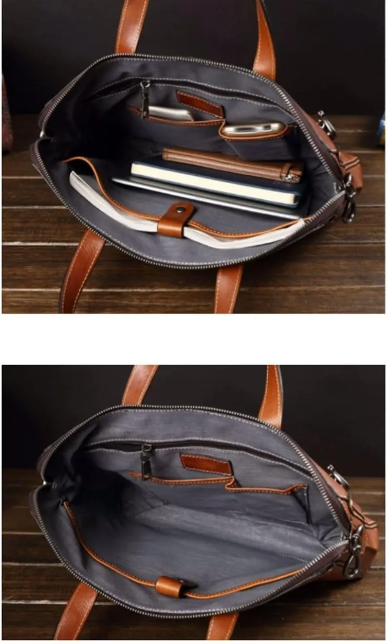 Laptop Bags Men's Genuine Leather Large Shoulder Bags Casual Daypacks Messenger Bags Handbags Briefcases