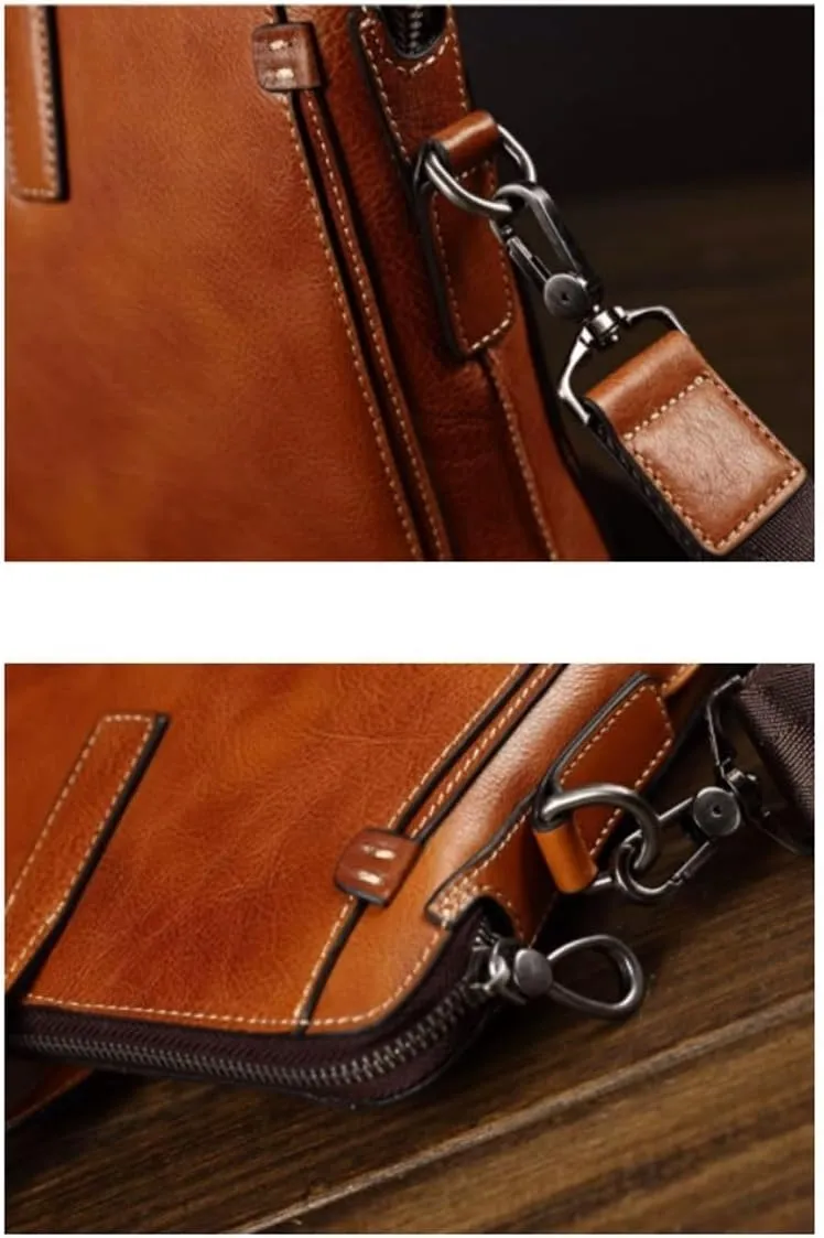 Laptop Bags Men's Genuine Leather Large Shoulder Bags Casual Daypacks Messenger Bags Handbags Briefcases