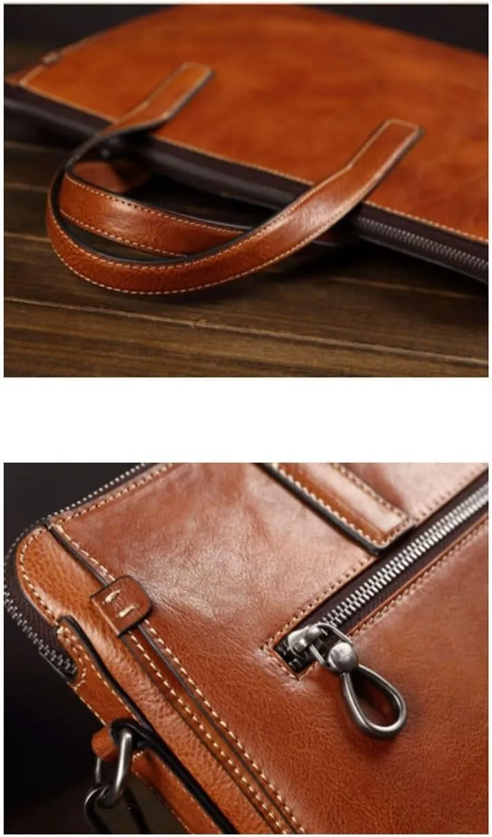Laptop Bags Men's Genuine Leather Large Shoulder Bags Casual Daypacks Messenger Bags Handbags Briefcases