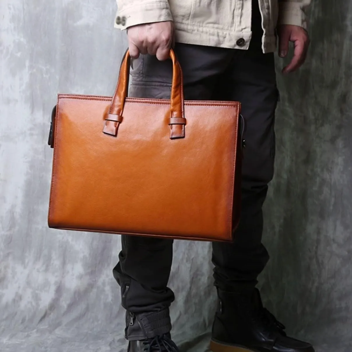 Laptop Bags Men's Genuine Leather Large Shoulder Bags Handbags Briefcases Casual Daypacks Messenger Bags
